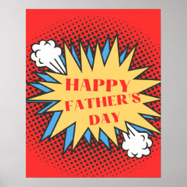 Póster Rótulo del Día del Padre Feliz, Poster temático su
