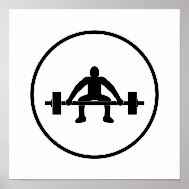 Póster Rótulo del elevador de peso (Frente)