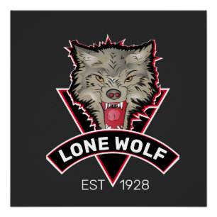 Póster Rótulo del equipo eSport de tema de Wolf personali