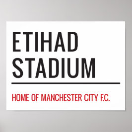 Póster Rótulo del Estadio Etihad
