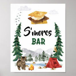 Póster Rótulo del Fiesta de Bar de S'more
