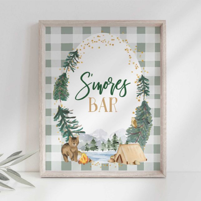 Póster Rótulo del Fiesta de Bar de S'more (Subido por el creador)