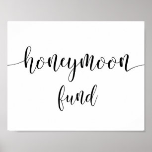 Póster Rótulo del Fondo de Luna de Miel de Boda Ruso