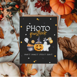 Póster Rótulo del libro de cumpleaños espeluznante del pa