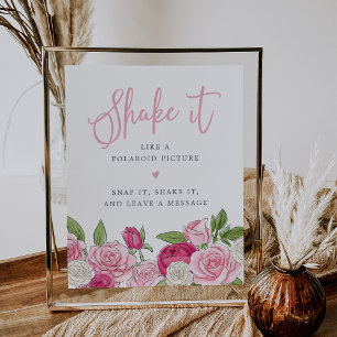 Póster Rótulo del libro de fotos del Jardín Rosé