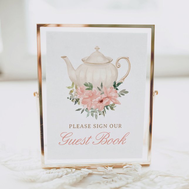 Póster Rótulo del libro de invitados de Floral Tea Fiesta (Subido por el creador)