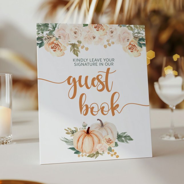 Póster Rótulo del libro de invitados de Pumpkin Baby Show (Subido por el creador)