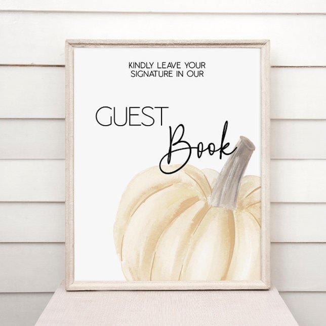 Póster Rótulo del libro de invitados de Pumpkin Baby Show (Subido por el creador)