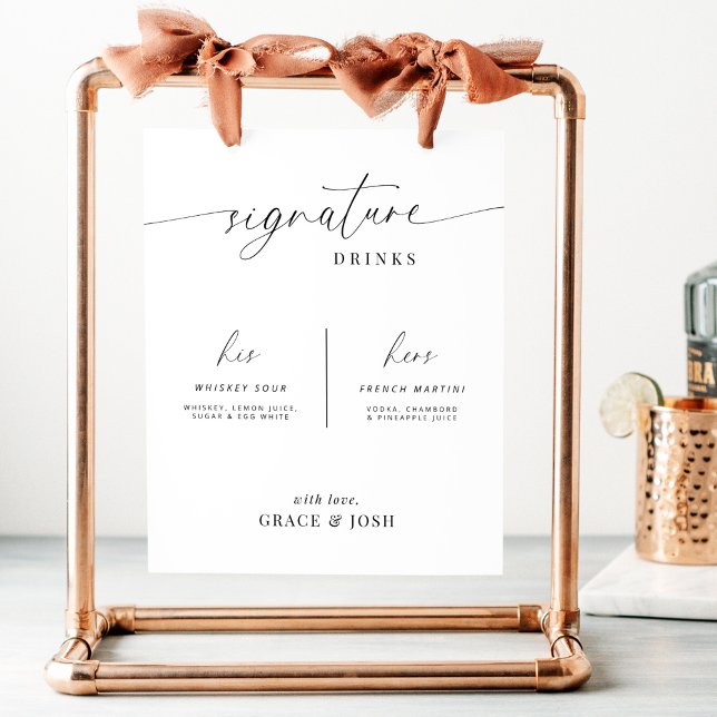 Póster Rótulo del menú de la barra de cócteles de la firm (Subido por el creador)