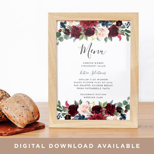 Póster Rótulo del menú de la explosión radiante