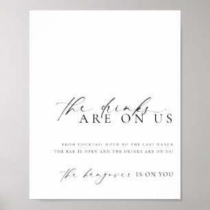 Póster Rótulo del menú del bar al aire libre de estilo mo