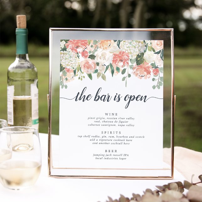 Póster Rótulo del menú del Boda floral de verano (Subido por el creador)