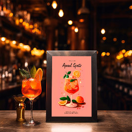 Póster Rótulo del Partido de Compromiso Aperol Spritz
