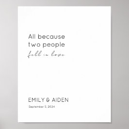 Póster Rótulo del partido de compromiso de cena de ensayo