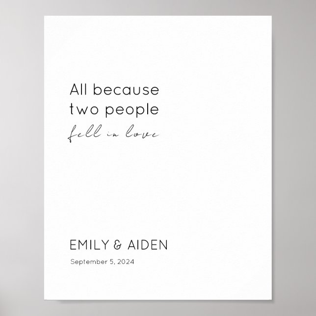 Póster Rótulo del partido de compromiso de cena de ensayo (Frente)