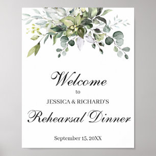 Póster Rótulo del Poster de bienvenida Eucalyptus