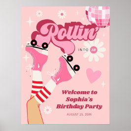 Póster Rótulo del Poster de la fiesta de cumpleaños del p