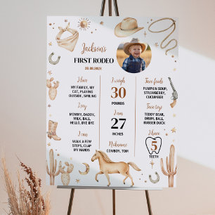 Póster Rótulo del primer aniversario de Boho Rodeo