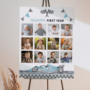 Póster Rótulo del primer aniversario de la fiesta del pri