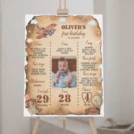 Póster Rótulo del primer aniversario del primer aniversar