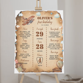 Póster Rótulo del primer aniversario del primer aniversar