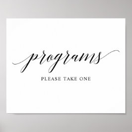 Póster Rótulo del programa de bodas de tipografía elegant