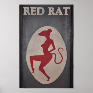 Póster Rótulo del pub Red Rat