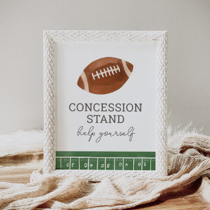 Póster Rótulo del stand de concesiones de Baby Shower en