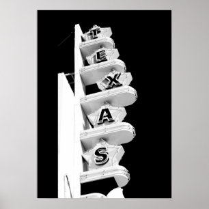 Póster Rótulo del teatro de Tejas - poster