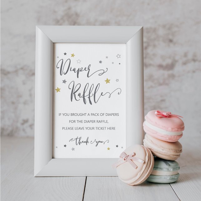 Póster Rótulo Diaper Raffle Género Baby Shower neutral (Subido por el creador)