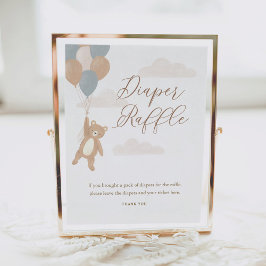 Póster Rótulo Diaper Raffle Podemos Esperar A Baby Shower