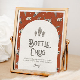 Póster Rótulo digital 8x10 Western Shower Bottle Chug
