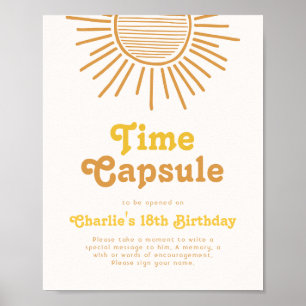 Póster Rótulo Digital Sun Time Capsule