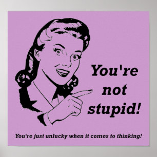 Póster Rótulo divertido del poster del pensador