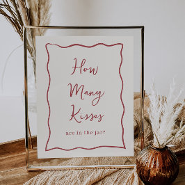 Póster Rótulo Dolce Vita Bridal Shower "Cuántos besos"
