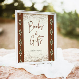 Póster RÓTULO DOLLY Aztec Rústico De Libros Y Regalos