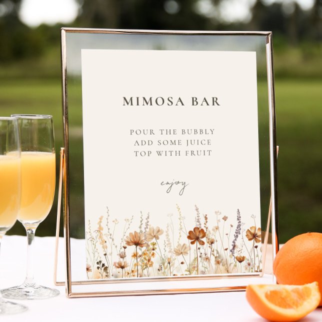 Póster Rótulo Dreamy Autumn Wildflower Mimosa Bar (Subido por el creador)