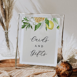 Póster Rótulo editable Lemon Bridal Shower Cards & Gifts