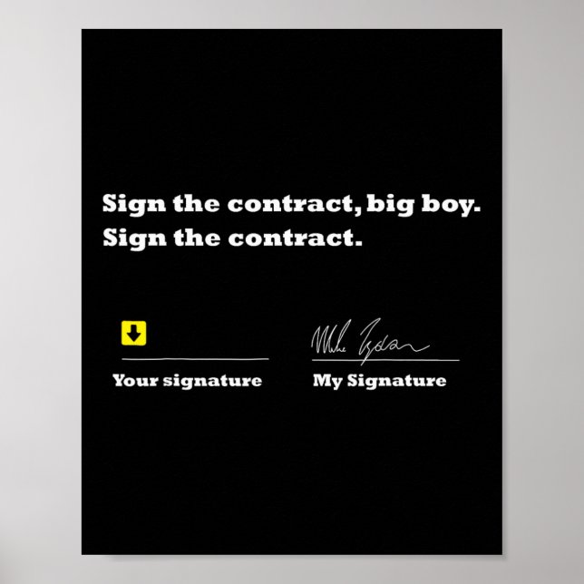 Póster Rótulo El Contrato Big Boy Rótulo El Contrato (Frente)