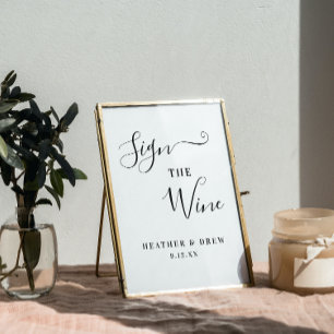 Póster Rótulo El hito vitivinícola Boda del libro de visi