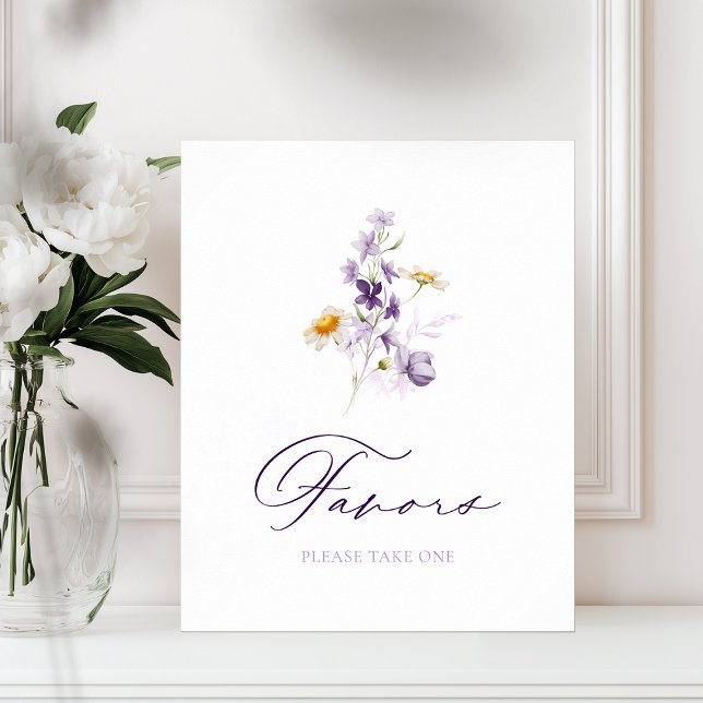 Póster Rótulo Elegante De Favores Florales (Subido por el creador)
