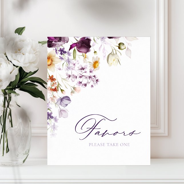 Póster Rótulo Elegante De Favores Florales (Subido por el creador)