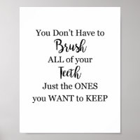 Rótulo en el cuarto de baño cepillarse los dientes