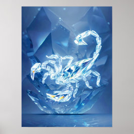 Póster Rótulo Escorpio Zodiac