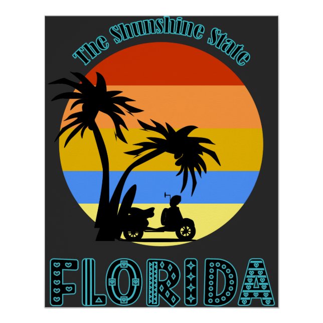 Póster Rótulo Estatal de Florida (Anverso)