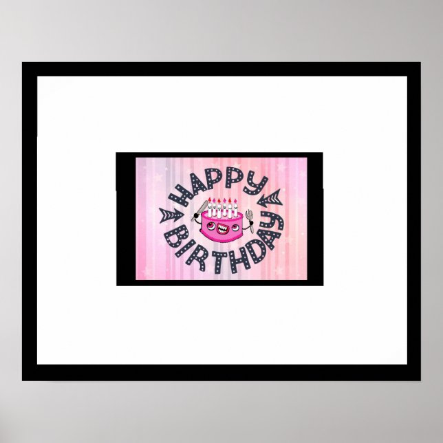 Póster Rótulo este Poster de cumpleaños, Autograph Keepsa (Frente)