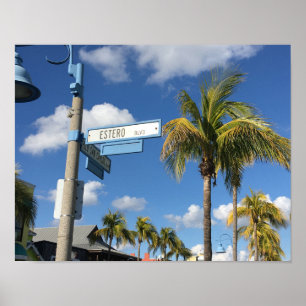 Póster Rótulo Estero Blvd Fort Myers Beach Street