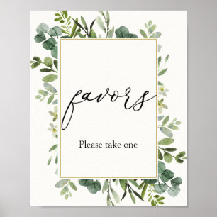 Póster Rótulo Eucalyptus Favors