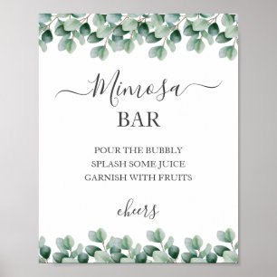 Póster Rótulo Eucalyptus l Greenery Boda Mimosa