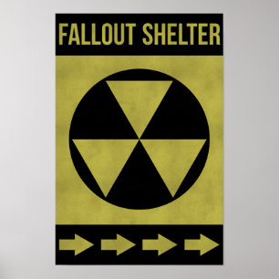 Póster Rótulo Fallout Shelter